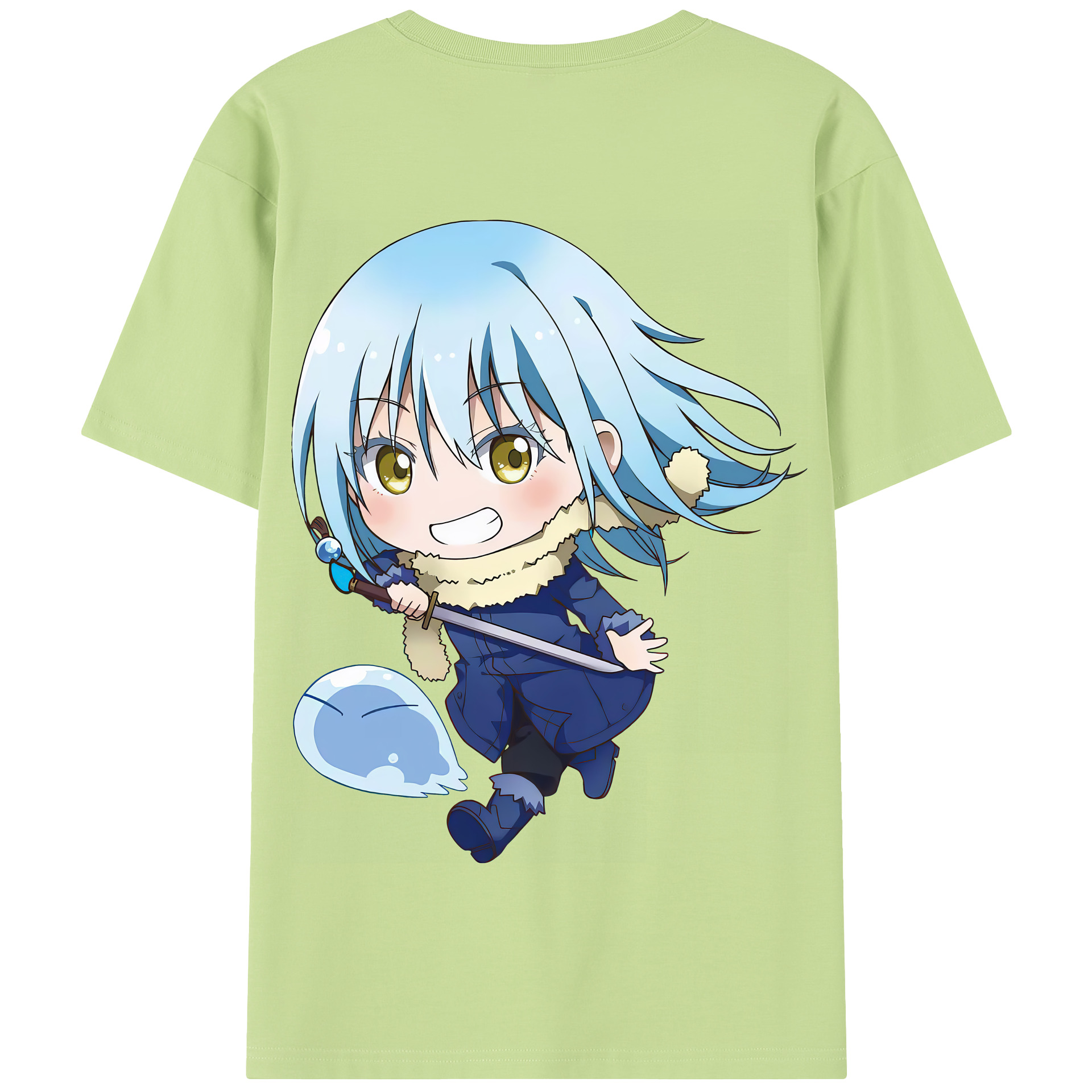 （画像用） 転スラ Regarding Reincarnated to Slime 綿100％半袖Tシャツ（背面プリント）